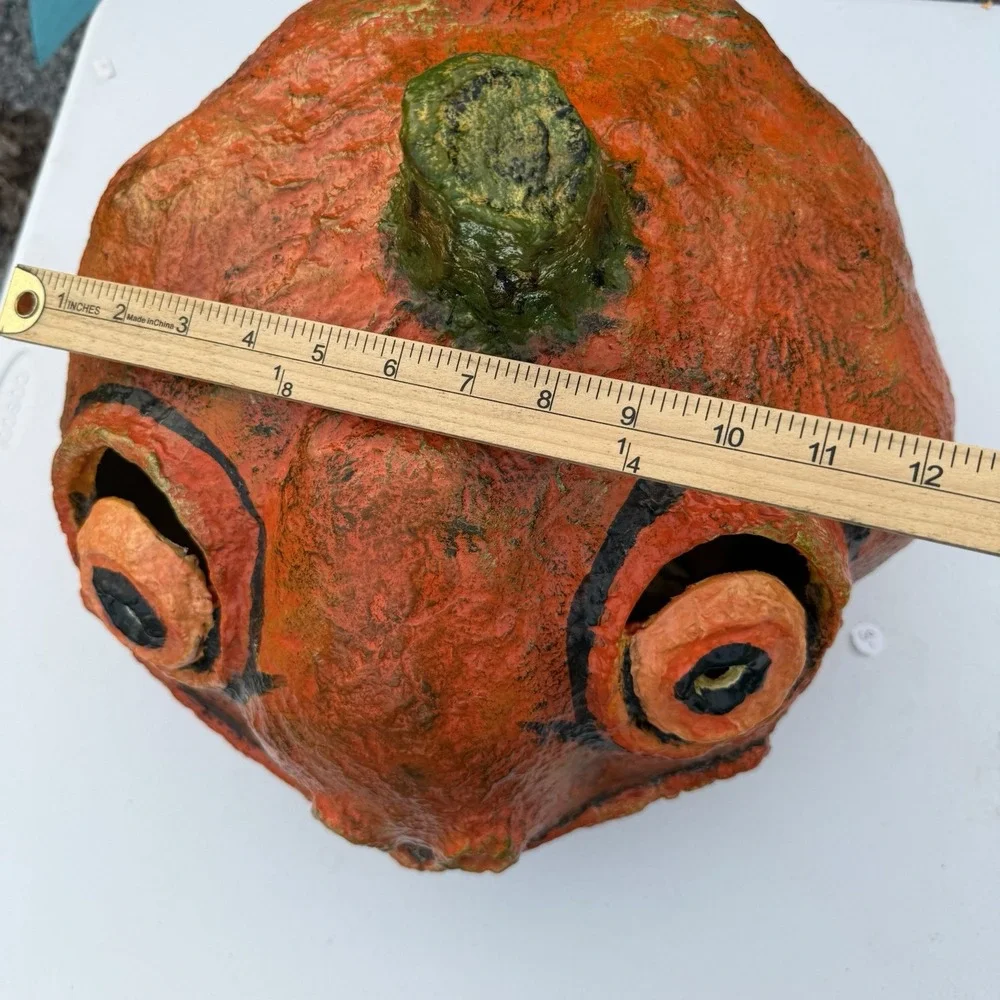 Large Halloween Paper Mache‎ Pulp Jack O Lantern Extra Large